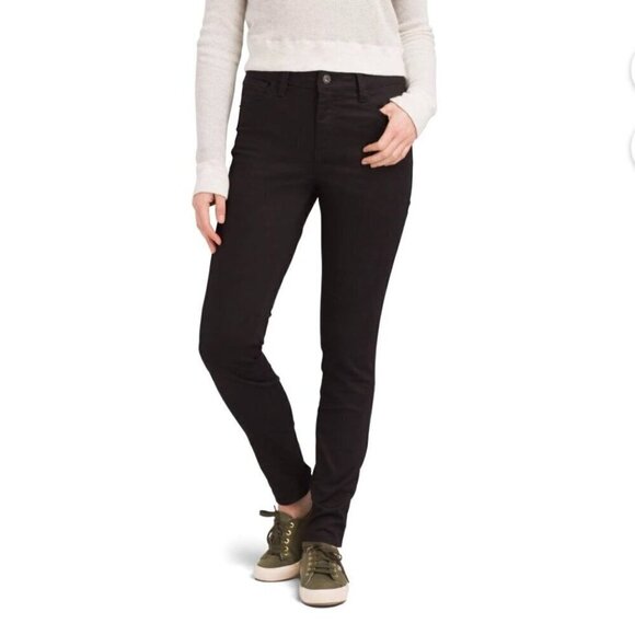 NWT Prana Women's Oday Skinny Jeans in Black Out - Size 4 - Picture 1 of 13